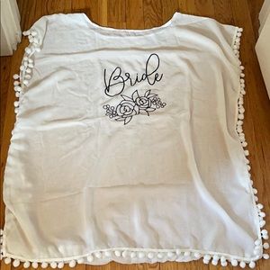 Bride swim suit cover